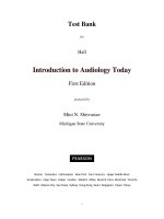 Introduction to audiology today 1st edition hall test bank 