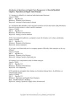 Introduction to operations and supply chain management 3rd edition bozarth test bank 