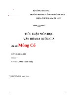 văn hoá và con người Mông Cổ
