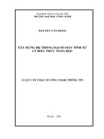 Xây dựng hệ thống đại số máy tính xử lý biểu thức toán học (tt( 