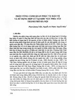 Phân vùng cảnh quan phục vụ bảo vệ và sử dụng hợp lý tại khu vực phía tây thành phố Hà Nội