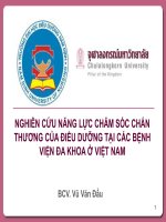 NGHIÊN CỨU NĂNG LỰC CHĂM SÓC CHẤN THƯƠNG CỦA ĐIỀU DƯỠNG TẠI CÁC BỆNH VIỆN ĐA KHOA Ở VIỆT NAM