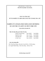 NGHIÊN CỨU ÁP DỤNG PHẦN MỀM ANSYS MÔ PHỎNG SỰ LÀM VIỆC CỦA KẾT CẤU BTCT CHỊU UỐN