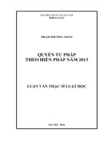 Quyền tư pháp theo hiến pháp năm 2013 (tt) 