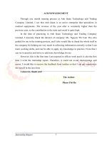 Báo cáo thực tập bằng tiếng Anh tại Anh Quan Technology and Trading Company Limited