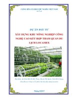 Lập dự án khu du lịch công nghệ cao kết hợp với du lịch 