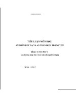 Đề tài An toàn điện và các phương pháp bảo vệ an toàn cho người sử dụng