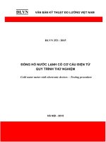 ĐỒNG HỒ NƯỚC LẠNH CÓ CƠ CẤU ĐIỆN TỬ QUY TRÌNH THỬ NGHIỆM