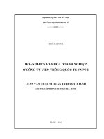 Hoàn thiện văn hóa doanh nghiệp ở công ty viễn thông quốc tế (tt) 