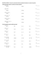 Introductory and intermediate algebra 5th edition bittinger test bank 