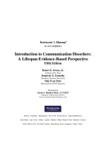 Introduction to communication disorders a lifespan evidence based perspective 5th edition owens test bank 