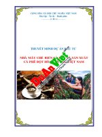 Dự án nhà máy chế biến và sản xuất cafe 