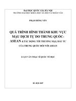 Quá trình hình thành khu vực mậu dịch tự do trung quốc   ASEAN  tác động tới thương mại đầu tư của trung quốc đối với ASEAN (tt) 