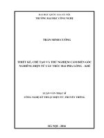 Thiết kế, chế tạo và thử nghiệm cảm biến góc nghiêng điện tử cấu trúc hai pha lỏng – khí (tt) 