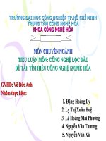 TIỂU LUẬN MÔN CÔNG NGHỆ LỌC DẦU ĐỀ TÀI TÌM HIỂU CÔNG NGHỆ IZOME HÓA