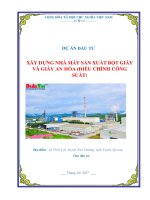 Xây dựng nhà máy sản xuất bột giấy và giấy an hòa 