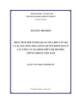 Phân tích mối tương quan giữa đòn cân nợ và sự sẵn lõng pha loãng quyền kiểm soát ở các công ty gia đình trên thị trường chứng khoán việt nam 