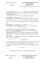 ĐỀ THI HSG CẤP TRƯỜNG KHỐI 12 THPT Vĩnh Lộc 2016-2017