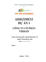 DỰ ÁN 1 MARKETING QUẢN TRỊ KINH DOANH  CÔNG TY VISSAN