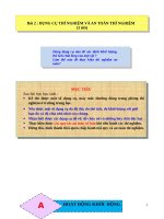 DỤNG CỤ THÍ NGHIỆM VÀ AN TOÀN THÍ NGHIỆM   (3 tiết)