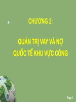 Chương 2: QUẢN TRỊ VAY VÀ NỢ QUỐC TẾ KHU VỰC CÔNG
