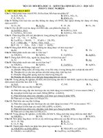 bộ câu hỏi kiểm tra hóa 11 lần 2 hk1