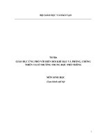 Tài liệu GIÁO DỤC ỨNG PHÓ VỚI BIẾN ĐỔI KHÍ HẬU VÀ PHÒNG, CHỐNG THIÊN TAI Ở TRƯỜNG TRUNG HỌC PHỔ THÔNG   MÔN SINH HỌC