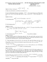 ĐỀ  HSG KHỐI 12 LẦN 1 - Năm 2016_17_ THPT BÁ THƯỚC