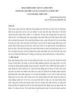 Hoạt động học tập của sinh viên dưới góc độ tiếp cận sự gắn kết của sinh viên vào giờ lên lớp