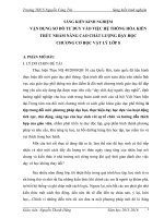 SÁNG KIẾN KINH NGHIỆM VẬN DỤNG SƠ ĐỒ TƯ DUY VÀO VIỆC HỆ THỐNG HÓA KIẾN THỨC NHẰM NÂNG CAO CHẤT LƯỢNG DẠY HỌC CHƯƠNG CƠ HỌC VẬT LÝ LỚP 8