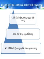 QUY CHẾ TRẢ LƯƠNG VÀ XD QUY CHẾ TRẢ LƯƠNG