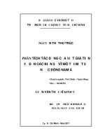 Phân tích tác động của mất giá tiền tệ đến các biến số vĩ mô tại một số nước đông nam á 