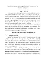 Phân tích các chiến lược marketing sản phẩm của viettel và so sánh với vinaphone   mobiphone