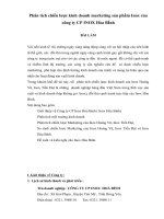 Phân tích chiến lược kinh doanh marketing sản phẩm inox của công ty CP INOX hòa bình