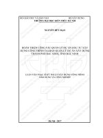 Hoàn thiện công tác quản lý dự án đầu tư xây dựng công trình tại ban quản lý dự án xây dựng thành phố bắc ninh, tỉnh bắc ninh (tt) 