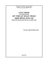 Giáo trình kỹ thuật soạn thảo hợp đồng dân sự 