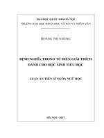 Định nghĩa trong từ điển giải thích dành cho học sinh tiểu học 