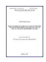 Nâng cao hiệu quả công tác giám sát thi công xây dựng công trình tại ban quản lý dự án đầu tư xây dựng thành phố cần thơ (tt) 