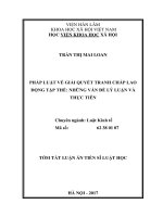 Pháp luật về giải quyết tranh chấp lao động tập thể những vấn đề lý luận và thực tiễn (tt)