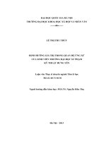 Định hướng giá trị trong quan hệ ứng xử của sinh viên trường Đại học Sư phạm Kỹ thuật Hưng Yên