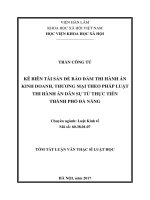 Kê biên tài sản để bảo đảm thi hành án kinh doanh, thương mại theo pháp luật thi hành án dân sự từ thực tiễn thành phố đà nẵng (tt)
