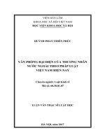 Văn phòng đại diện của thương nhân nước ngoài theo pháp luật việt nam hiện nay (tt)