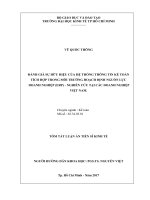 Đánh giá sự hữu hiệu của hệ thống thông tin kế toán tích hợp trong môi trường hoạch định nguồn lực doanh nghiệp (ERP) – Nghiên cứu tại các doanh nghiệp Việt Nam (tt)