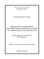 Biện pháp quản lý hoạt động phát triển chương trình đào tạo nghề của trường trung cấp nghề kon tum (tt) 