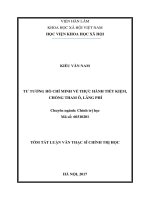 Tư tưởng hồ chí minh về thực hành tiết kiệm, chống tham ô, lãng phí tt 