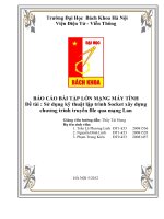 Sử dụng kỹ thuật lập trình Socket xây dựng chương trình truyền file qua mạng Lan (Đại học Bách Khoa Hà Nội)