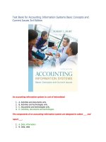 Test bank for accounting information systems basic concepts and current issues 3rd edition 