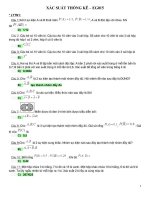 Đề cương Lý Thuyết xác suất thống kê EG015 TOPICA