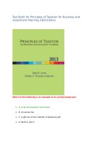 Test bank for principles of taxation for business and investment planning 16th edition 