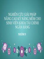 Nghiên cứu giải pháp nâng cao kỹ năng mềm cho sinh viên khoa tài chính ngân hàng